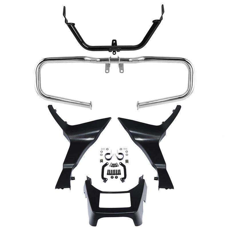 Chopped Engine Guard Fairings Chin Spoilers Fit For Harley Road Glide 2017-2024