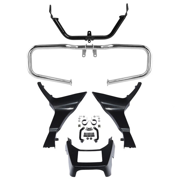 Chopped Engine Guard Fairings Chin Spoilers Fit For Harley Road Glide 2017-2024
