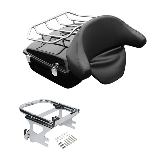 Chopped Trunk Backrest Mount Rack Fits For Harley Touring models 1997-2008