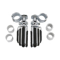 22mm 25mm 32mm 35mm Chrome Adjustable Footpegs Clamps Fit For Harley Road Glide