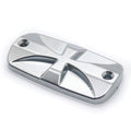Chrome Cross Front Brake Fluid Cap For Yamaha Kawasaki Honda Suzuki Cruisers