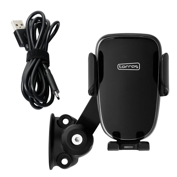 Phone Holder Automatic Clamping Charger Fit For Harley 1'' Handlebar Touring XL