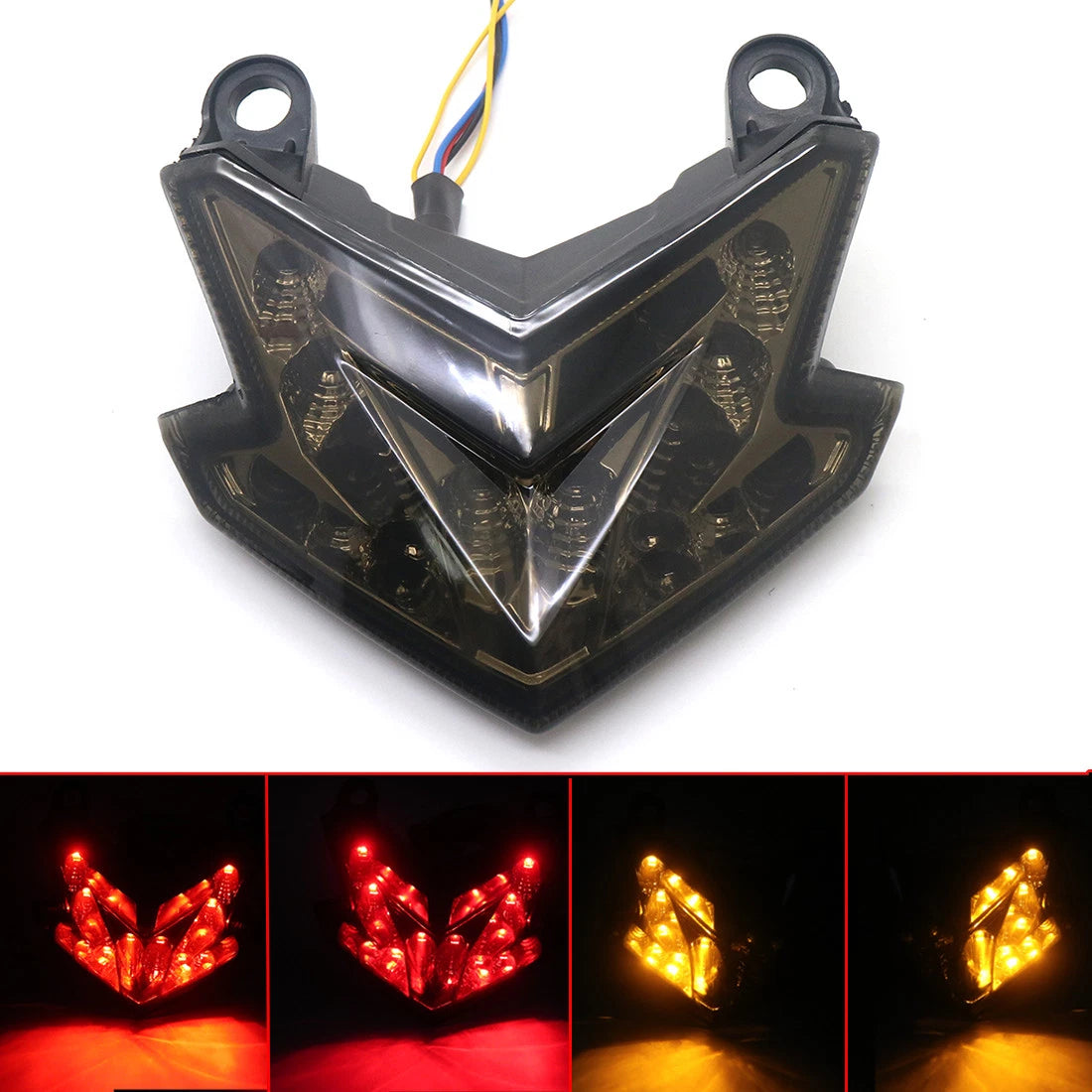 Smoke LED Integrated Brake Tail Light Turn Signal For Kawasaki Ninja ZX6R Z800