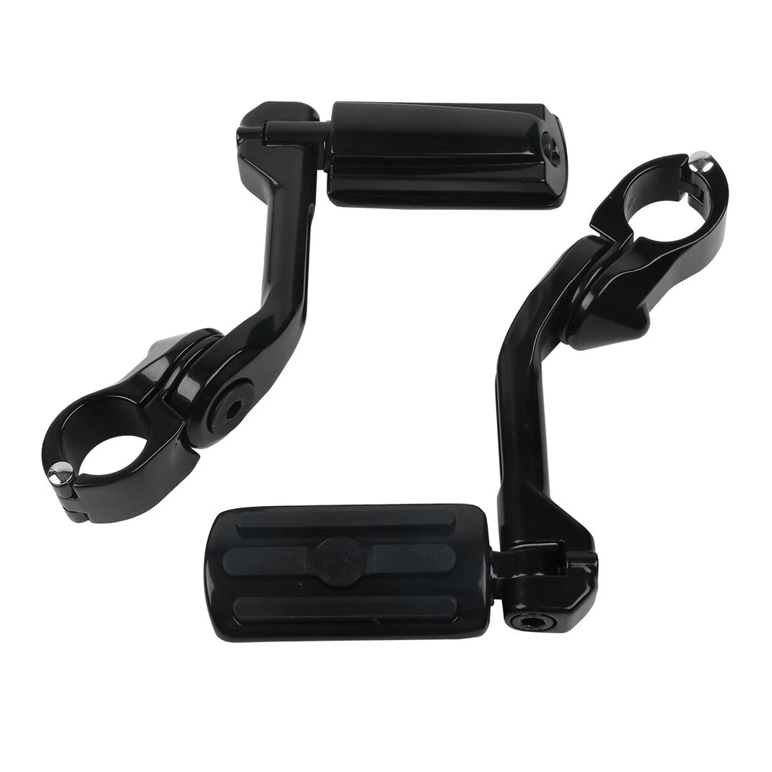 1.25" Adjustable Highway Long Angled Foot Pegs Mount Fit For Harley Road Glide