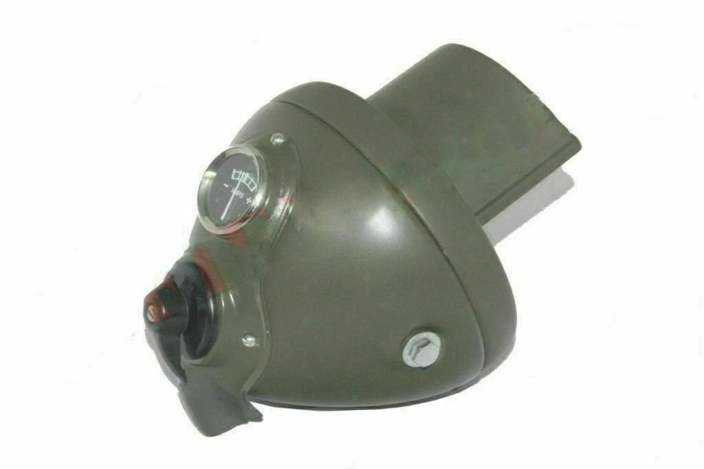 Lucas Type 7" Military Colour Blackout Headlight Headlamp For Bsa Norton Triumph