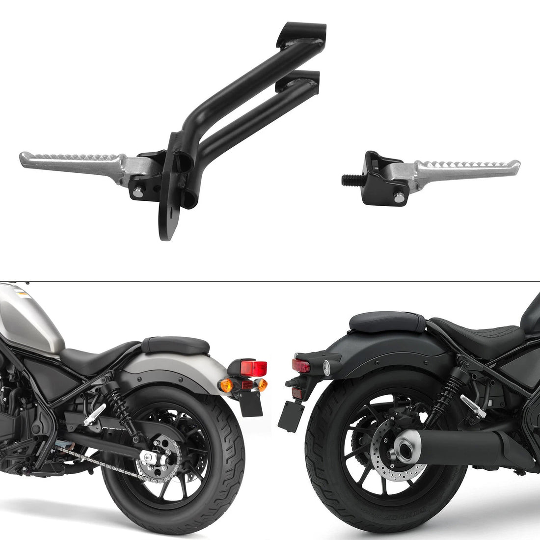 Rear Passenger Foot Pegs Fit For Honda Rebel CMX300 2017-2024 CMX500 2017-2025