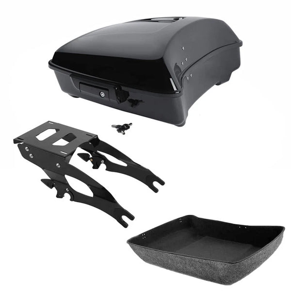Black Chopped Trunk Mount Rack Fit For Indian Springfield Chieftain 2014-24