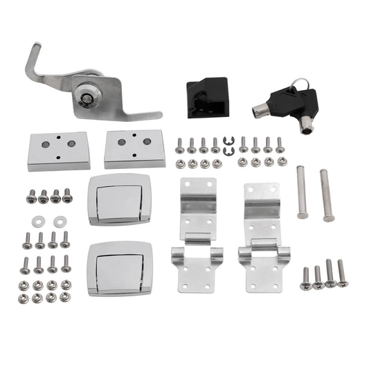 Trunk Latches Hinges Lock Kit Fit For Harley Touring Road King Glide 88-13