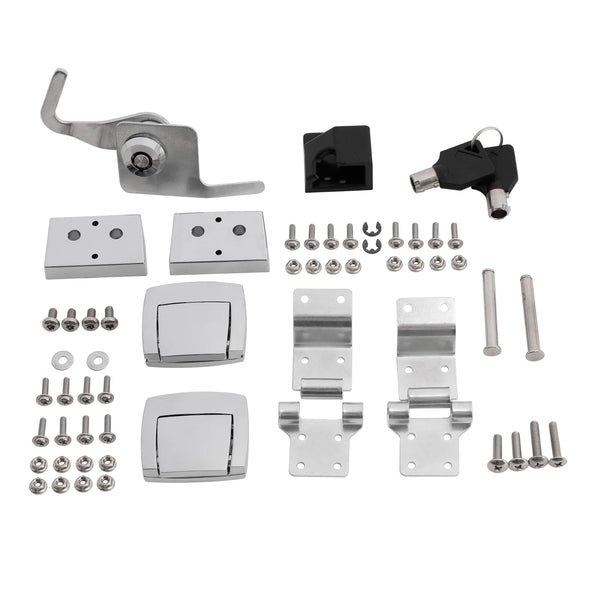 Trunk Latches Hinges Lock Kit Fit For Harley Touring Road King Glide 88-13