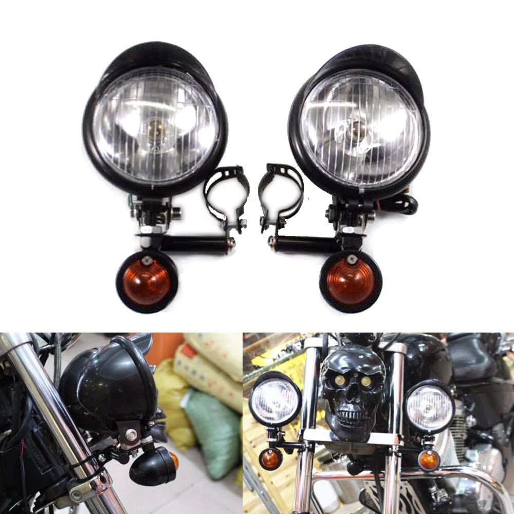 Motorcycle Turn Signal Driving Spot Fog light Bar For Touring Chopper Custom
