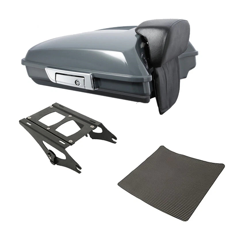 Razor Trunk Backrest Pad Mount Fit For Harley Road King 2014-2026 Gunship Gray