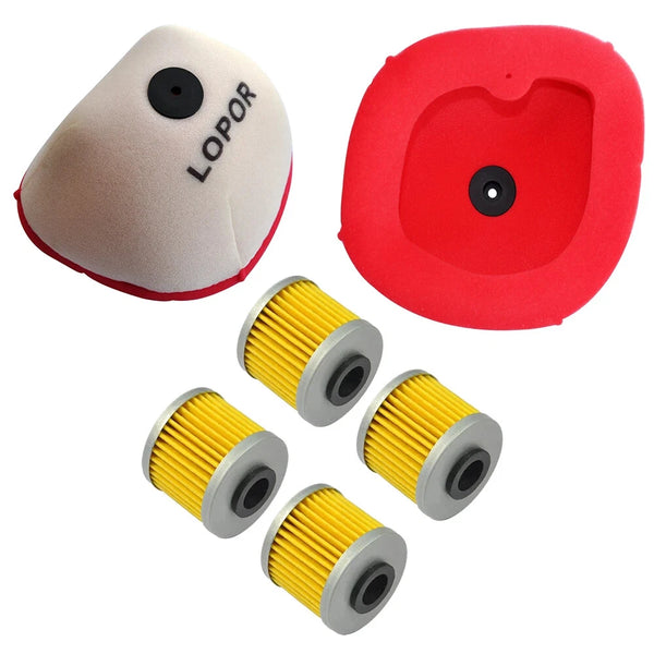 4Pcs Oil Filters With Air Filter For Suzuki Rmz 250 2019-2026 RMZ450 2018-2026