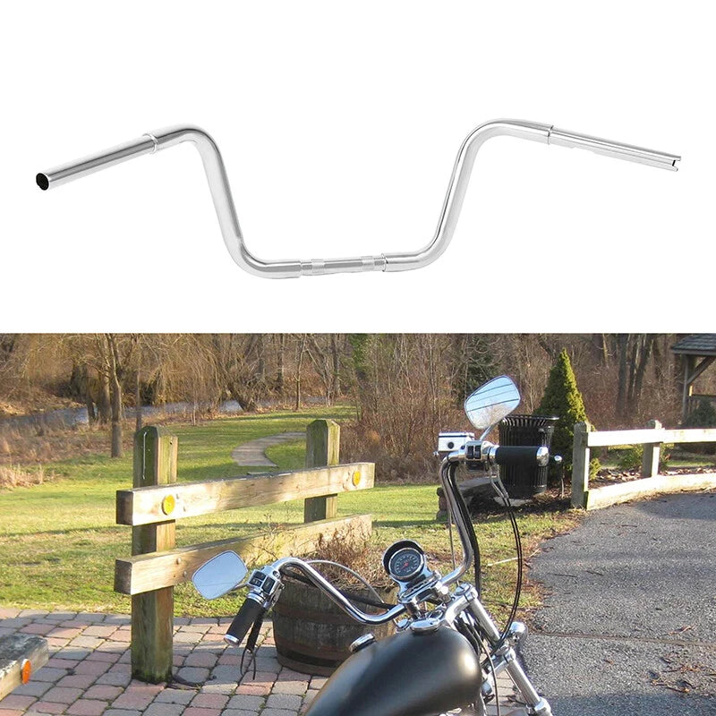 Chrome Fat 1-1/4" 10" Ape Hanger Handlebar Fit For Harley Flst Fxst Sportster XL