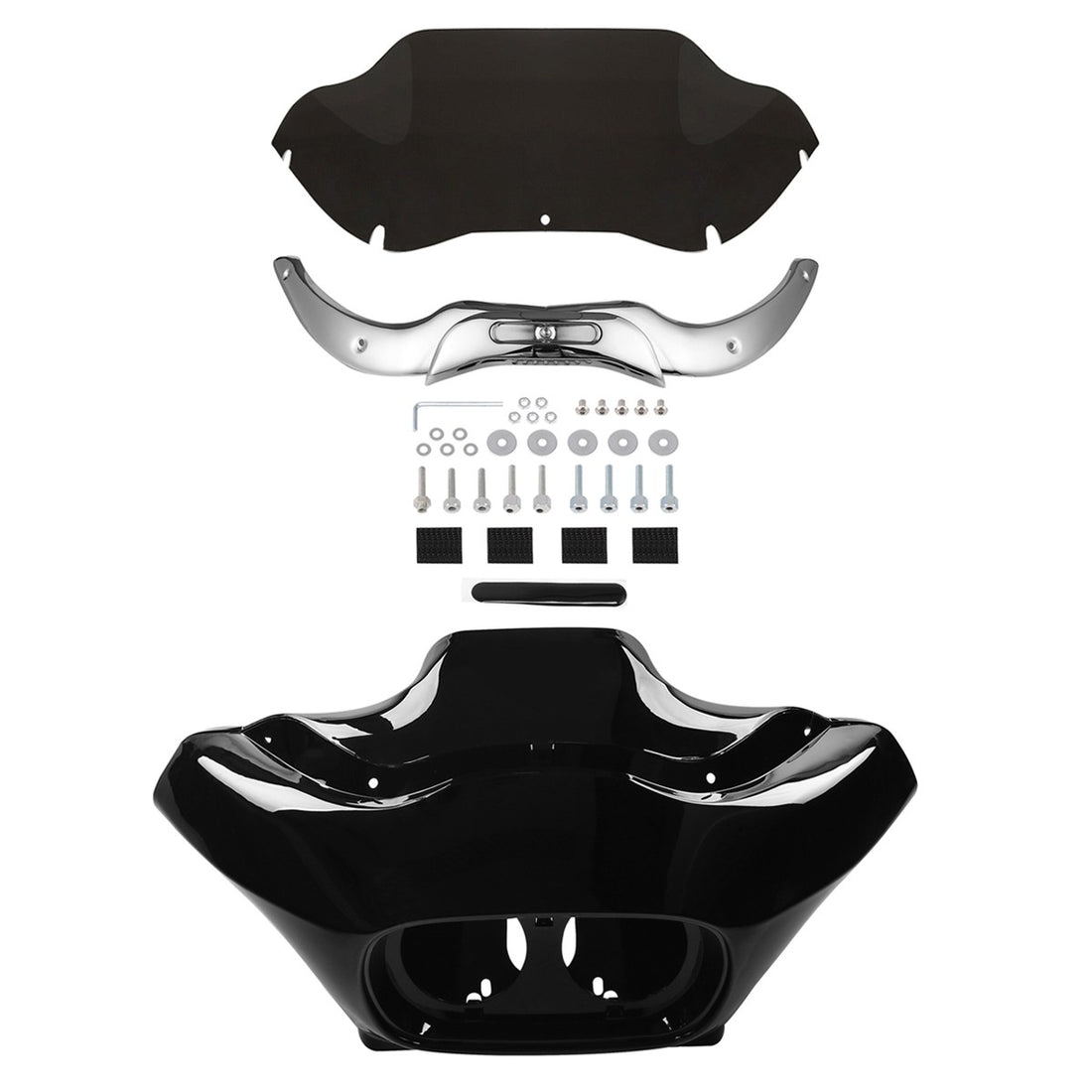 Inner & Outer Fairings 9.5'' Windshield Trim Fit For Harley Road Glide 1998-2013