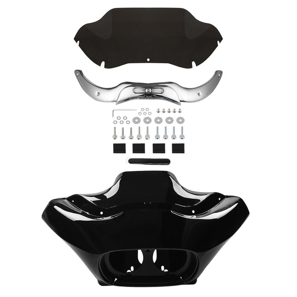 Inner & Outer Fairings 9.5'' Windshield Trim Fit For Harley Road Glide 1998-2013