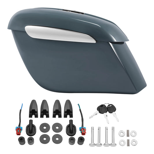 Hard Saddlebags Fit For Indian Chieftain Dark Horse 2019-2025 Stealth Gray Azure