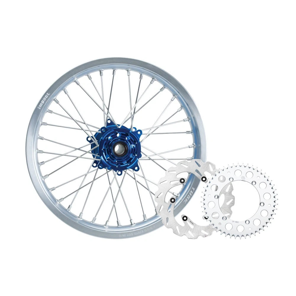 Tusk 1931330032 Impact Complete Rear Wheel Package 19 x 2.15 Silver Rim/Silver