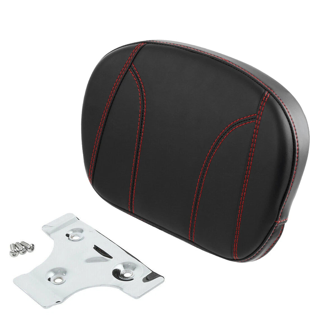 Red Stitching Sissy Bar Passenger Backrest Fit For Harley Touring Street Glide