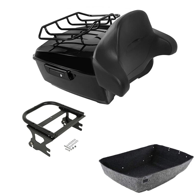 King Trunk Luggage Backrest 2 Up Mount Rack Fit For Harley Electra Glide 97-2008