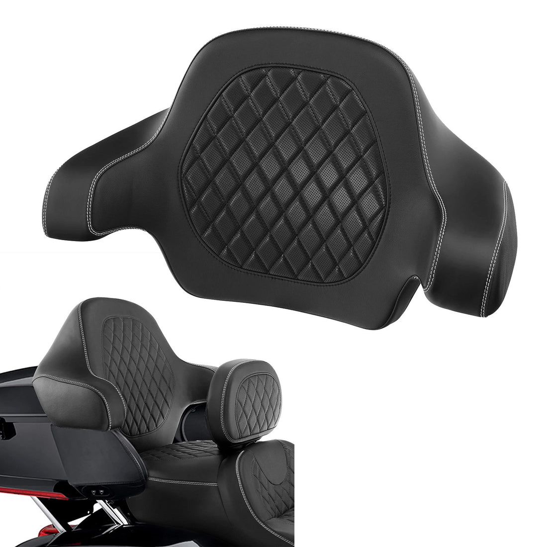 Wrap-around King Trunk Passenger Backrest Fit For Harley Electra Glide 2014-2023