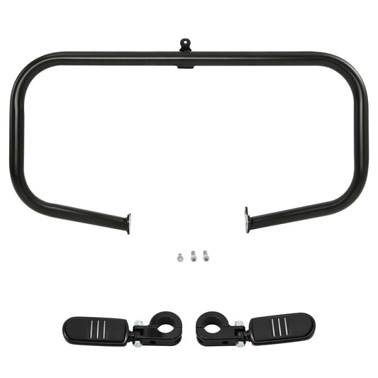 Highway Engine Guard Crash Bar Foot Pegs Fit For Harley Touring Road Glide 09-24