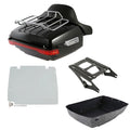 King Trunk Backrest Rack LED Light Mount Plate Fit For Harley Road Glide 14-2026