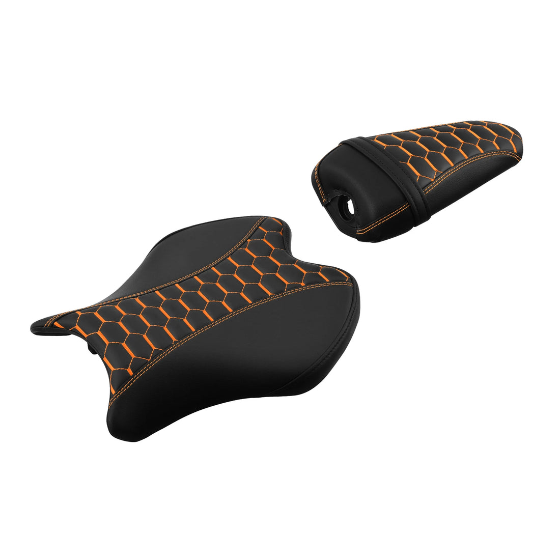 Black Orange Driver & Passenger Seats Fit For Yamaha Yzf R6 2017-2022 2021 2020