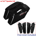Hard Saddlebags w/ 5 x 7" Speaker Grill Fit For Harley Street Glide 2014-2023
