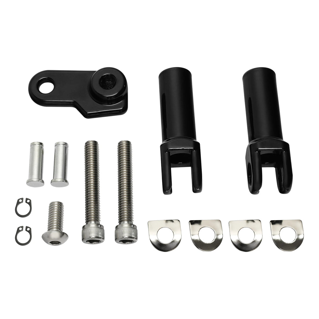 2 7/8" Black Passenger Foot Peg Supports Mount Kit Fit For Harley Softail 08-17