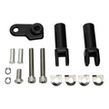 2 7/8" Black Passenger Foot Peg Supports Mount Kit Fit For Harley Softail 08-17