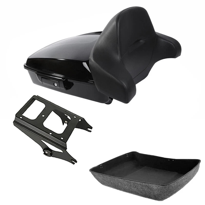 Chopped Trunk Backrest Two Up Mount Fit For Harley Touring Road Glide 2009-2013