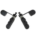Black Foot Pegs Heel Support For Harley Sportster XL 883 1200 Softail Fxwg Fxr