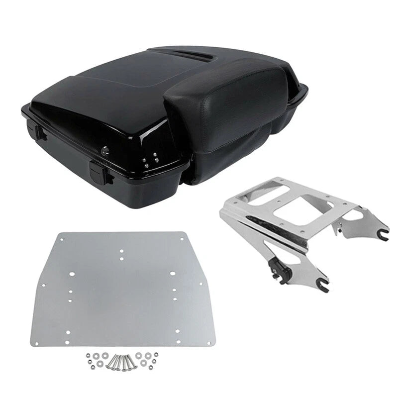 Razor Trunk Backrest Mount Rack Plate Fit For Harley Touring Road King 09-2013
