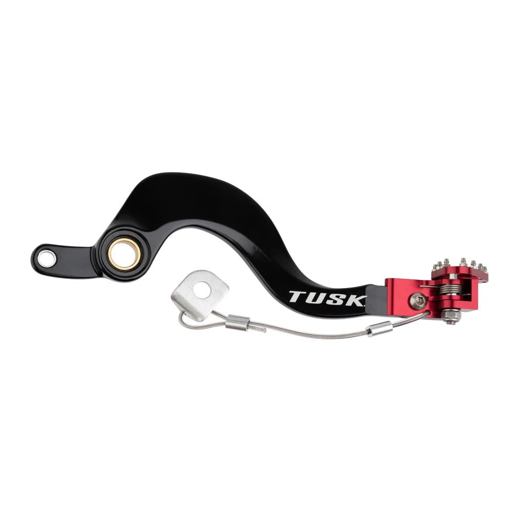 Tusk L33-3002RD Aluminum Brake Pedal Red Tip