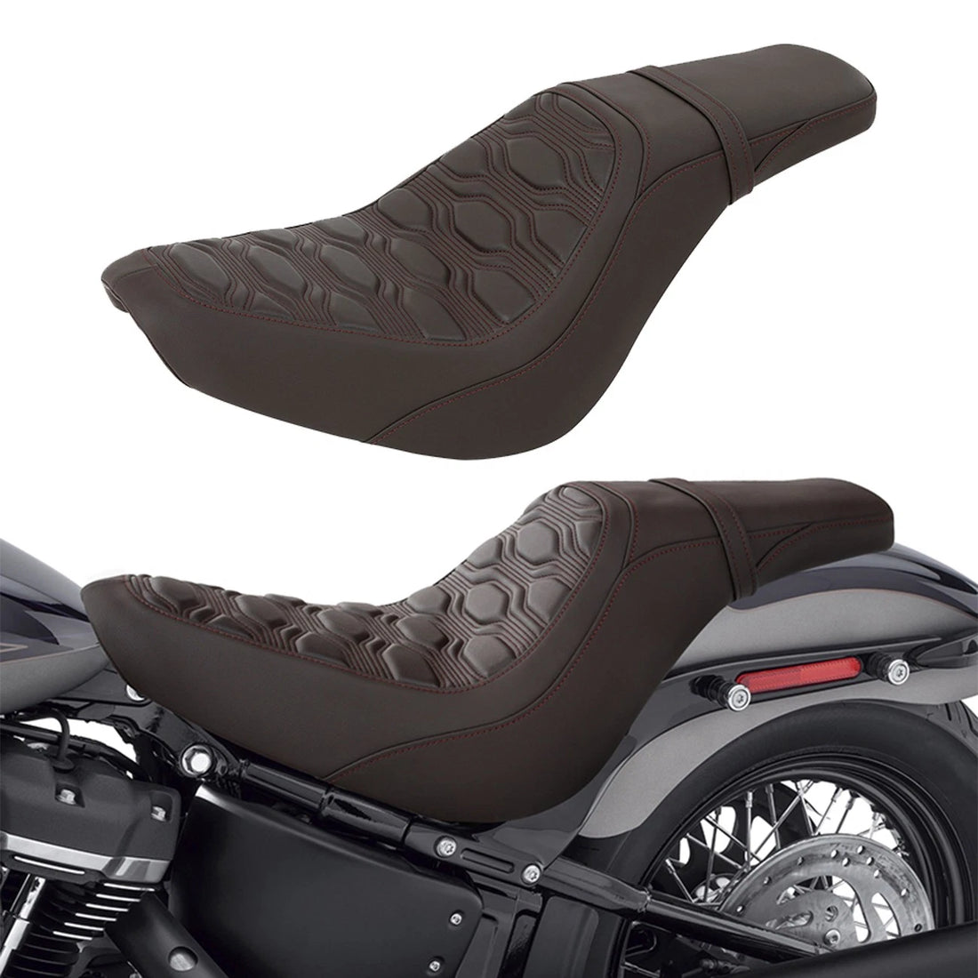 Two-Up Driver & Passenger Seat Fit For Harley Softail Street Bob Slim 2018-2025