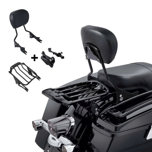Sissy Bar Backrest Rack Docking Kit Fit For Harley Road King Glide 2009-2013