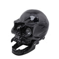 Motorcycle Black LED Skull Headlight Lamp For Harley Choppers Cruiser Custom