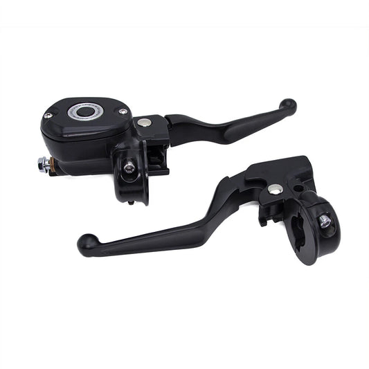 2X Hand Control Reservoir Brake Clutch Lever For Harley Sportster Iron 883 1200