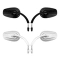 Large Rear View Mirrors Fit For Harley Heritage Softail Slim Black/Satin Chrome