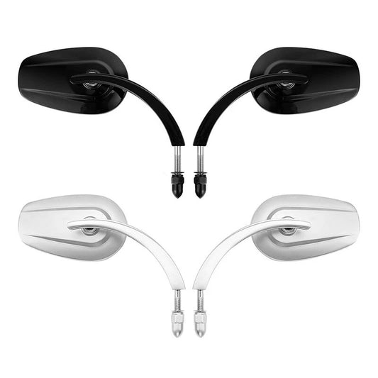 Large Rear View Mirrors Fit For Harley Heritage Softail Slim Black/Satin Chrome