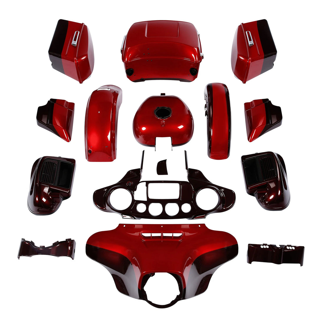 Fairings Bodywork Fit For Harley Electra Glide 2014-24 Wicked Red Twisted Cherry