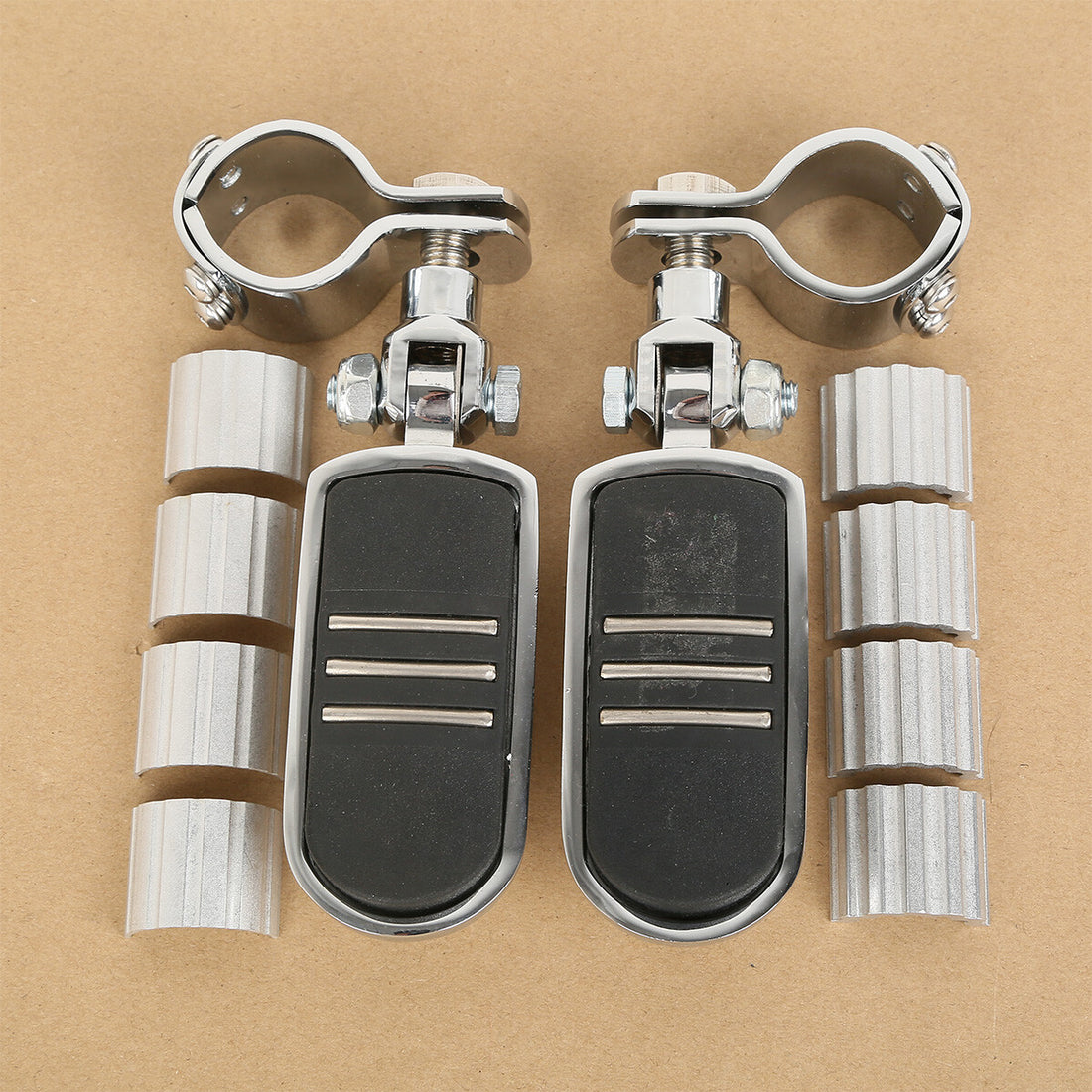 25-35mm Adjustable Footpegs Pegs Mount Fit For Harley Touring Softail Sportster