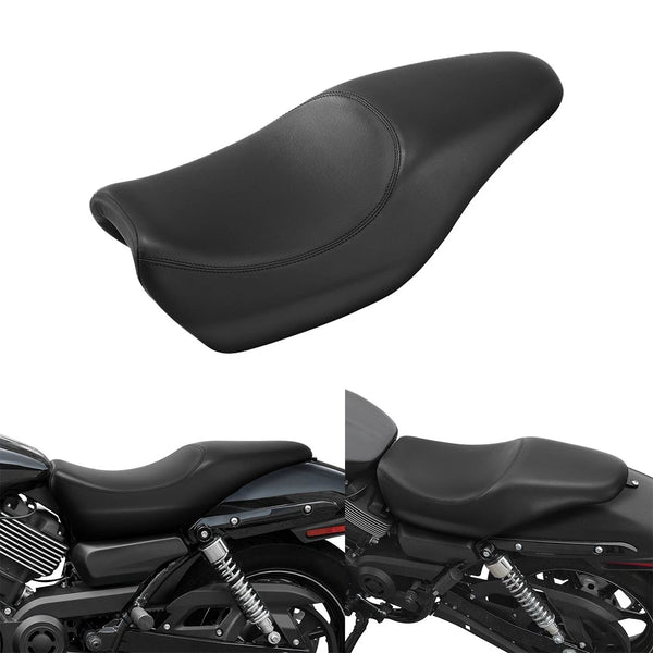 Two Up Driver Passenger Seat Fit For Harley Street XG500 XG750 2015-2020 Black