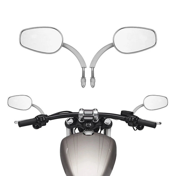 8mm Rear View Mirrors Fit For Harley Touring Road King Dyna Softail Sportster XL
