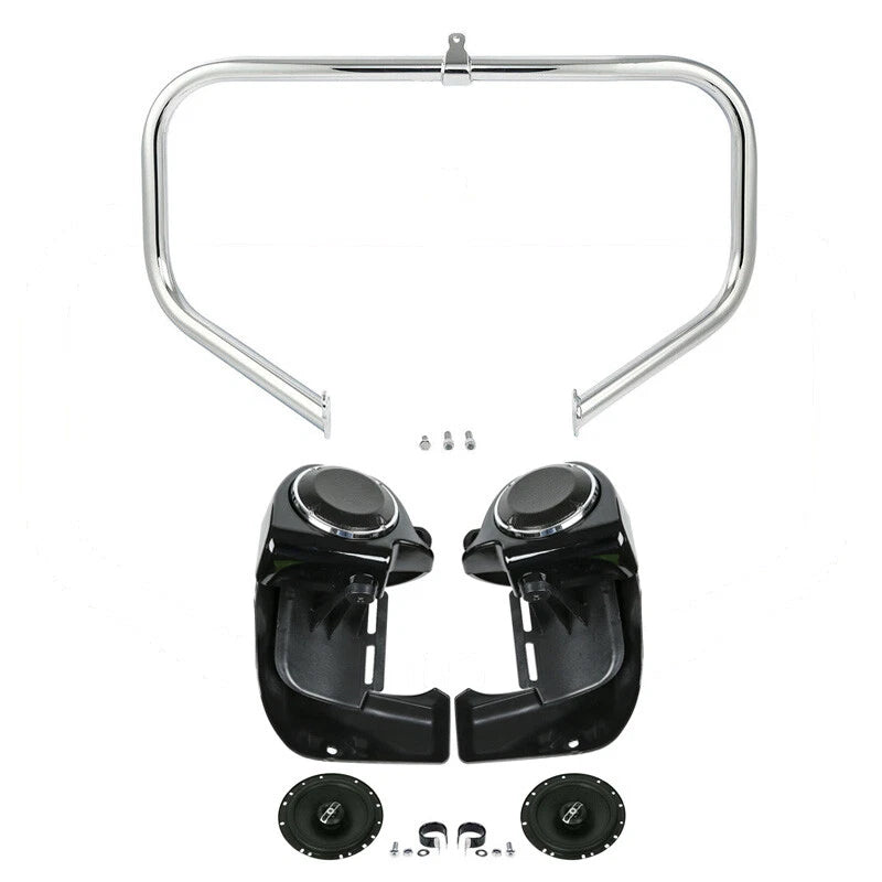 Fairing Lowers Speakers & Engine Guard Fit For Harley Touring Road Glide 2009-13