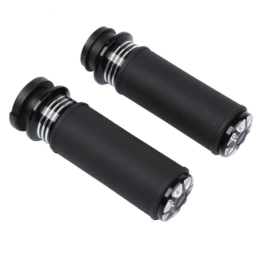 Electric Handle Bar Hand Grips 1" 25mm Fit For Harley Sportster Touring Custom