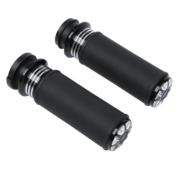 Electric Handle Bar Hand Grips 1" 25mm Fit For Harley Sportster Touring Custom