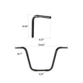 14" Rise 1 1/4" Ape Hanger Handlebar Fit For Harley Flst Fxst Sportster XL Black
