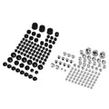87pcs Bolt Toppers Caps Cover Fit For Harley Softail Twin Cam 84-06 Black/Chrome