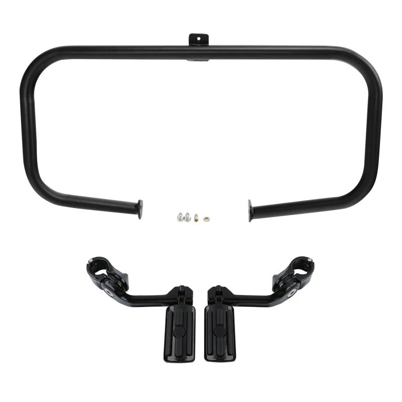 Engine Guard Highway Bar Footpegs Long Pegs Mount Fit For Harley Touring 1997-08